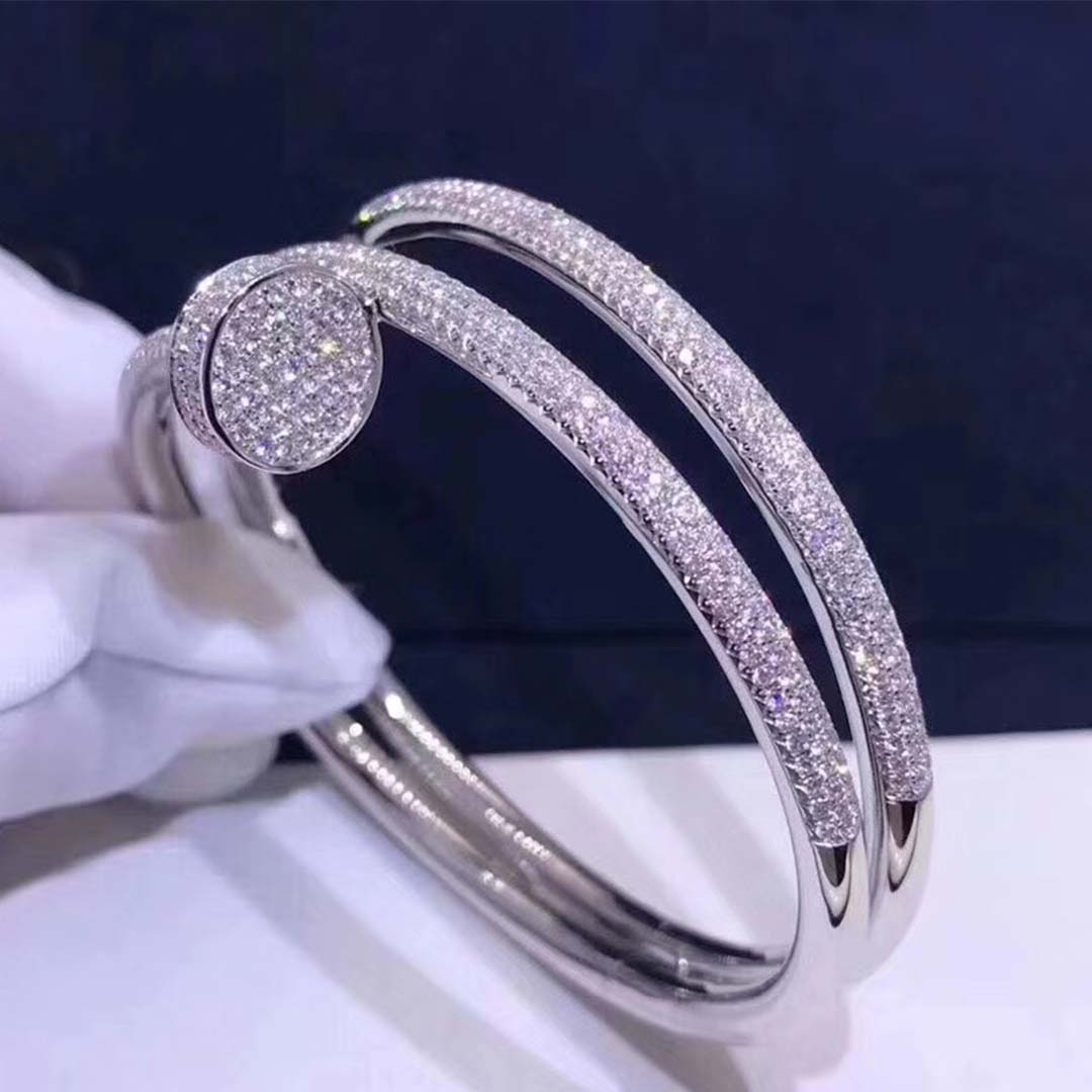 Cartier Juste Un Clou 18K White Gold with 624 Diamond-Paved Bracelet