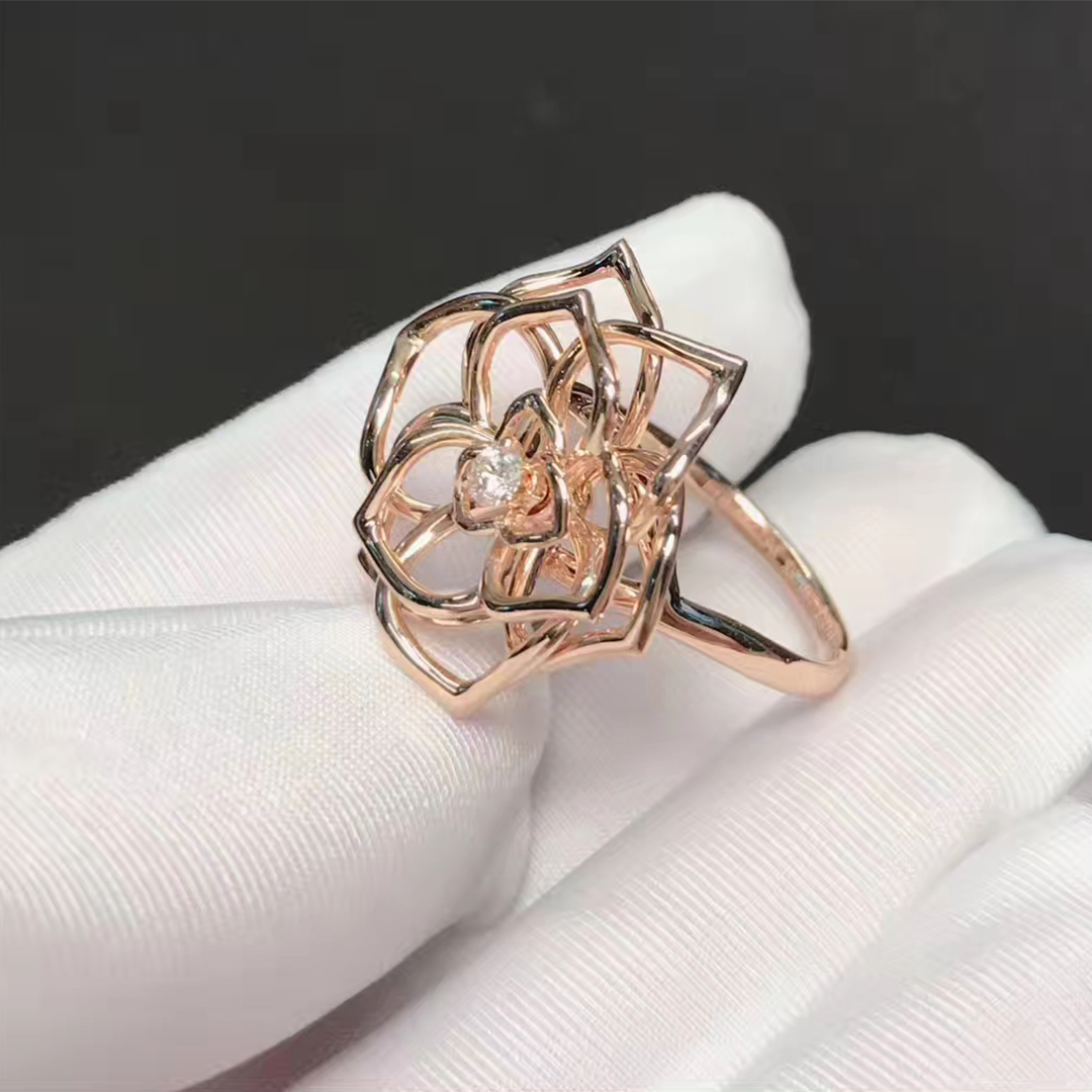 Piaget 18K Rose Gold with a 0.13ct Diamond Rose Ring G34UV600