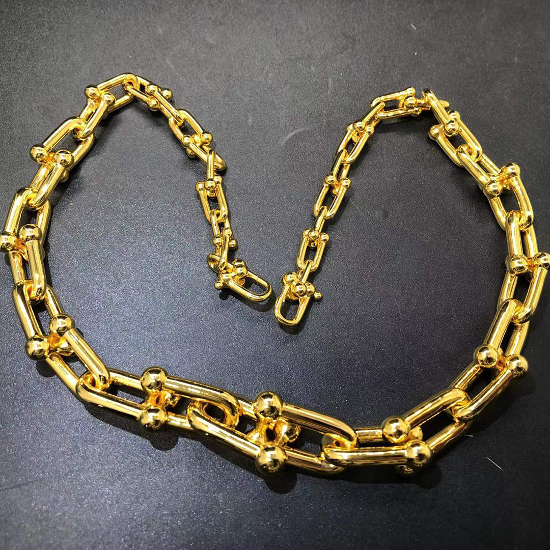 Tiffany & Co. 18K Yellow Gold City HardWear Graduated Link Necklace